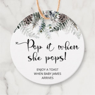 Winter Pop it when she pops baby shower Favour Ta Favour Tags