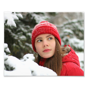 Winter Portrait Personalise Template Easy To Frame Photo Print