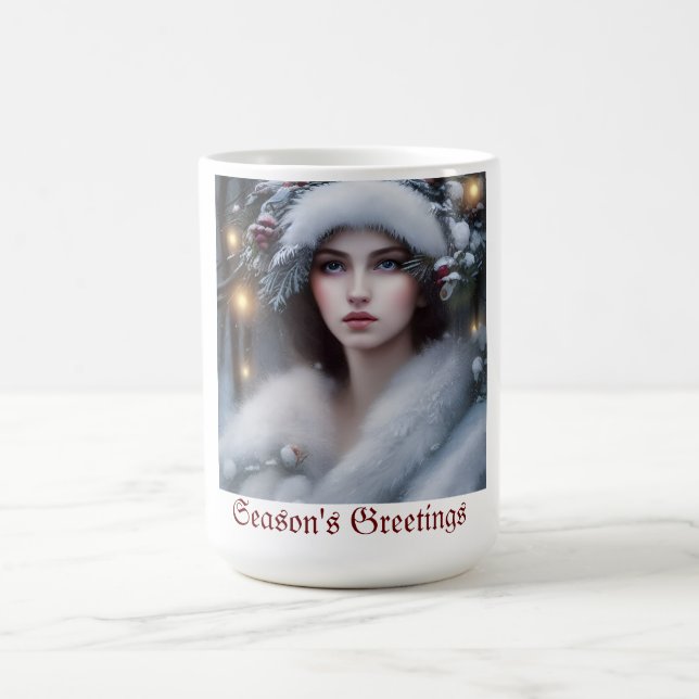 Winter Princess Custom Holiday   Coffee Mug (Center)