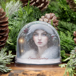 Winter Princess Custom Holiday  Snowglobe