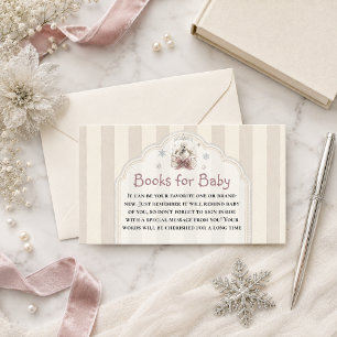 Winter Princess Little Swan Books For Baby Shower Enclosure Card