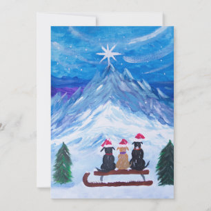 Winter Puppy Pals Holiday Card