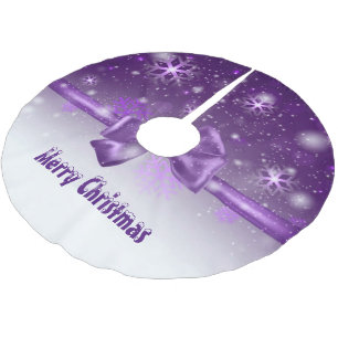 Winter Purple Brushed Polyester Tree Skirt