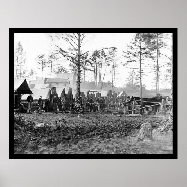 Winter Quarters of Brandy Station, VA 1864 Poster (Front)