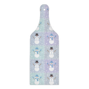 Winter Quilt Glass Cutting Board