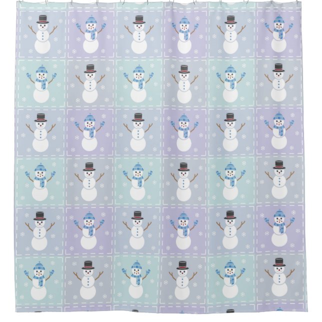 Winter Quilt Shower Curtain (Front)
