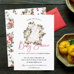 Winter Rabbit Floral | Baby Shower Invitation<br><div class="desc">The year 2023 is known as the Rabbit year and brings peace and good luck to the people. Chinese New Year, also called Lunar New Year, annual 15-day festival in China and Chinese communities around the world that begins with the new moon that occurs sometime between January 21 and February...</div>