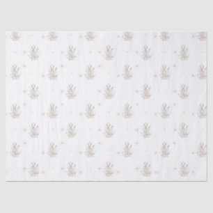 Winter Rabbit w/ Winter Florals  Tissue Paper
