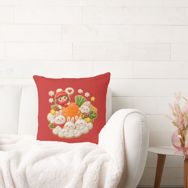 Winter rabbits cushion (Couch)
