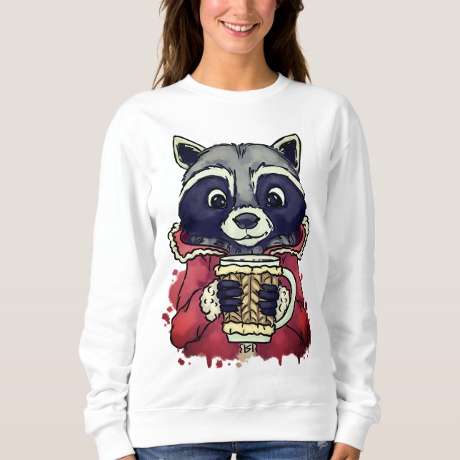 Winter racoon sweatshirt (Front)