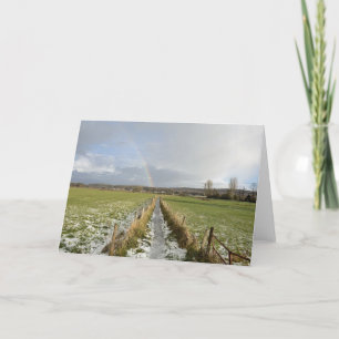 Winter Rainbow Arnside Moss Thank You Card
