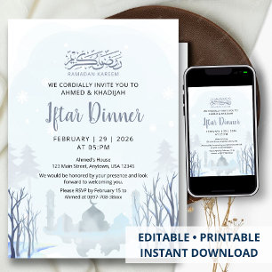 Winter Ramadan Iftar Dinner Invitation Mosque