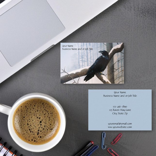 Winter Raven Forest Business Card (Creator Uploaded)