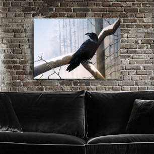  Winter Raven Forest Poster