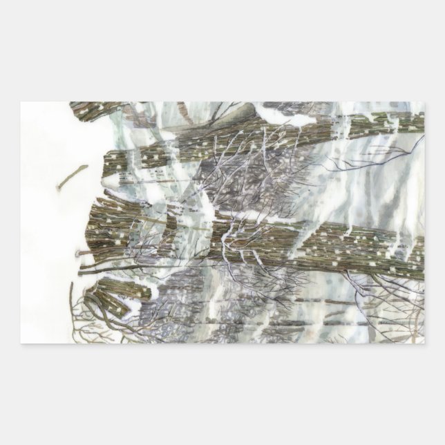 Winter Rectangular Sticker (Front)