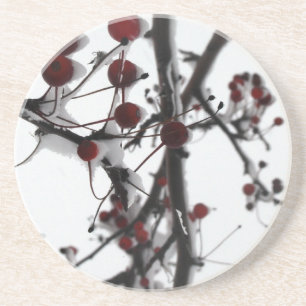 Winter Red Berries Coaster