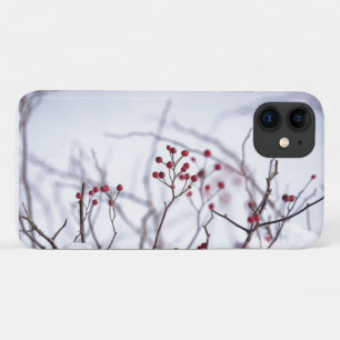 Winter Red Berries White Snow Case-Mate iPhone Case