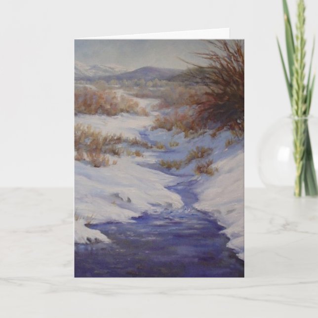 Winter Red Willow Creek Fine Art Card (Front)