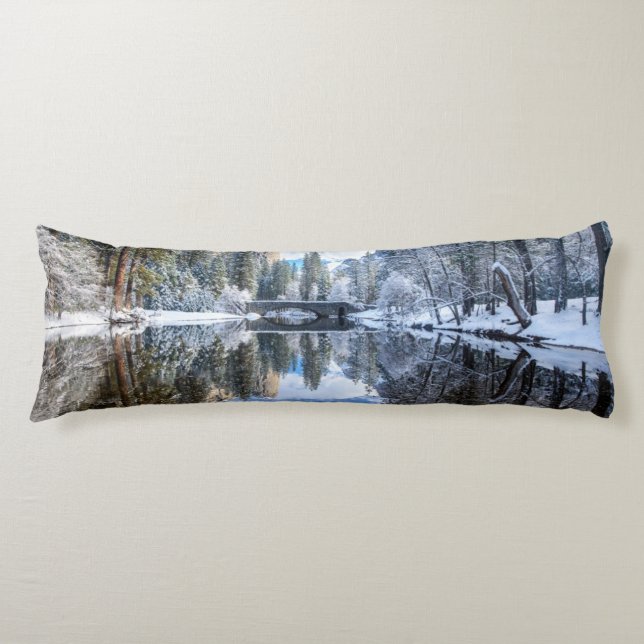 Winter Reflection at Yosemite Body Cushion (Front)