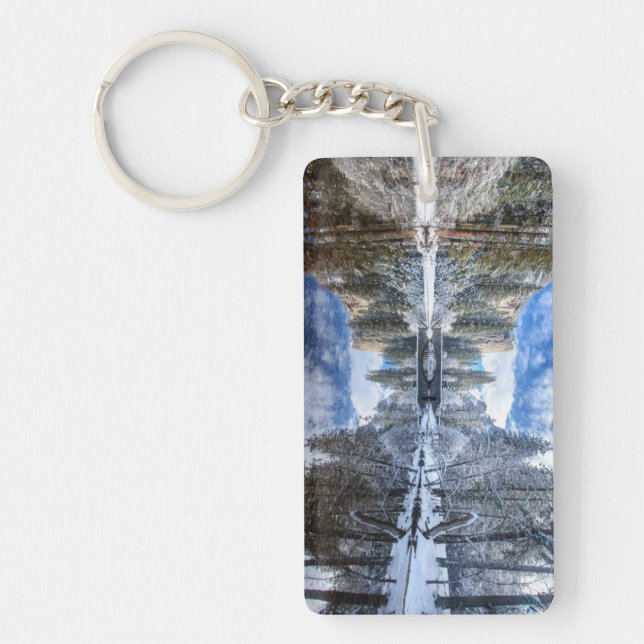 Winter Reflection at Yosemite Key Ring (Front)