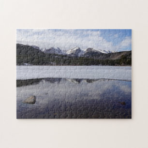 Winter Reflection Sprague Lake Rocky Mtn Natl Park Jigsaw Puzzle