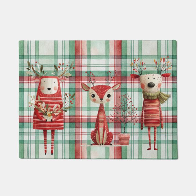 Winter reindeer doormat (Front)
