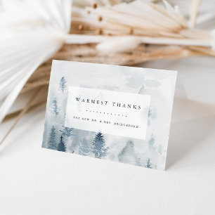 Winter Reverie   Personalised Wedding Thank You Card