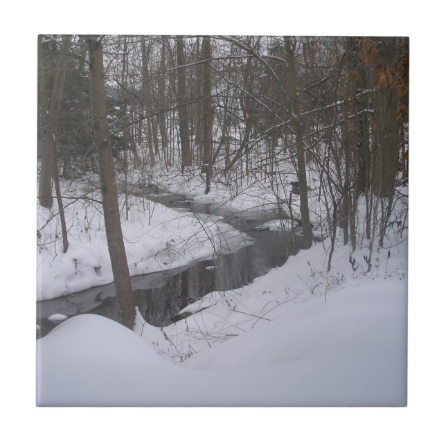 "Winter Ribbon" Tile (Front)