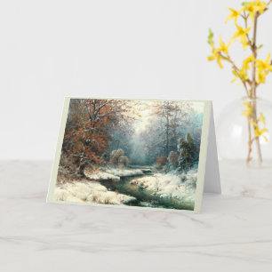 Winter River Landscape, Winter Card