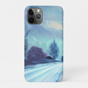Winter Road at Dusk with Bare Trees Case-Mate iPhone Case