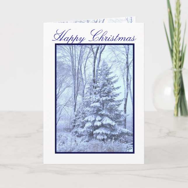 WINTER ROBES ~ Blue Holiday Card (Front)