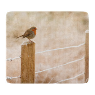 Winter Robin Redbreast Cutting Board