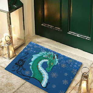 Winter Rose Dragon Doormat
