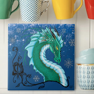 Winter Rose Dragon Tile