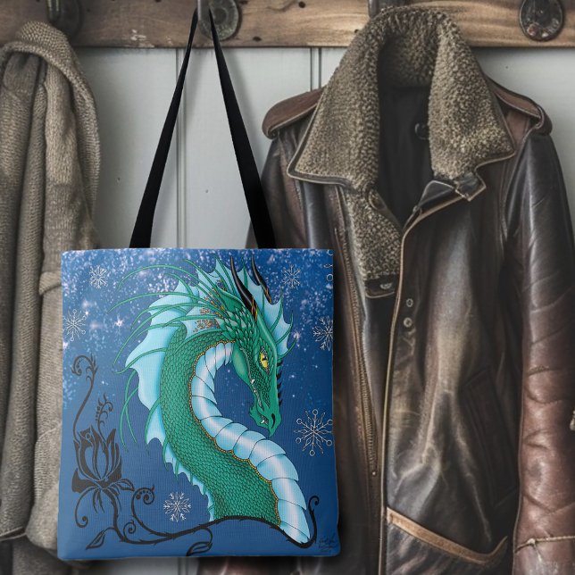 Winter Rose Dragon Tote Bag (Creator Uploaded)