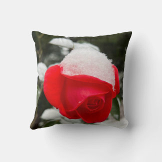 Winter Rose Throw Pillow