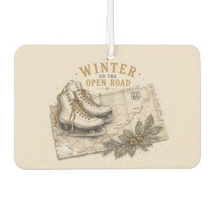 Winter Route 66 Christmas Pine Scent Car Air Freshener