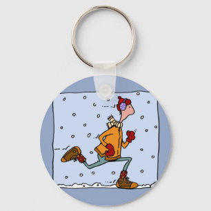 winter runner (guy) key ring
