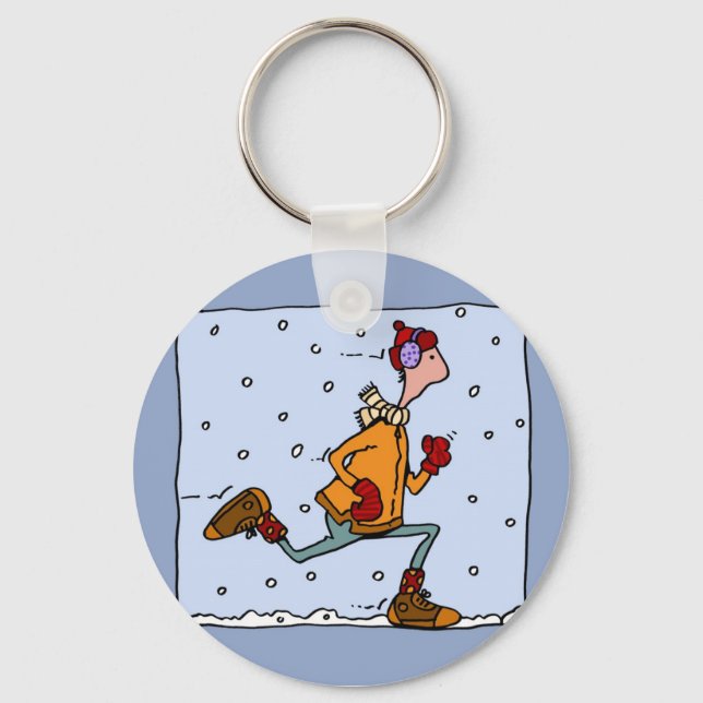 winter runner (guy) key ring (Front)