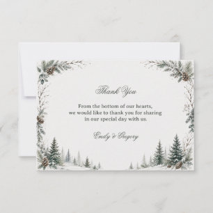 Winter Rustic Artwork Thank You Card