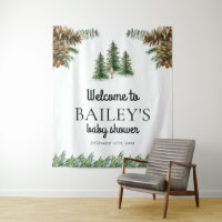 Winter Rustic Baby Shower Welcome Sign