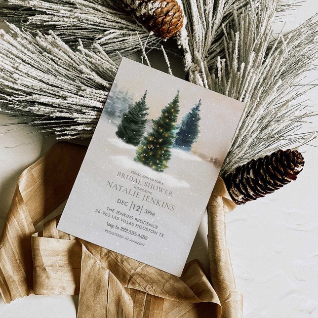 Winter Rustic Bridal Shower Invitation (Creator Uploaded)