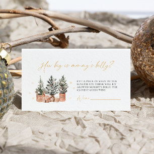 Winter Rustic Christmas How Big is Mummy’s Belly Enclosure Card