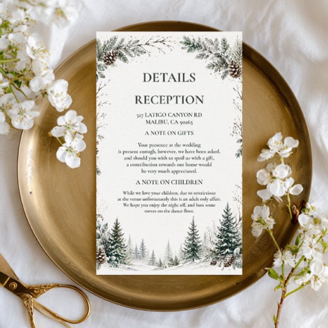 Winter Rustic Evergreen Artwork Enclosure Card (Creator Uploaded)