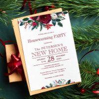 Winter rustic floral housewarming Christmas party