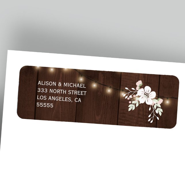 Winter Rustic Floral Wedding | RSVP Return Address (Creator Uploaded)