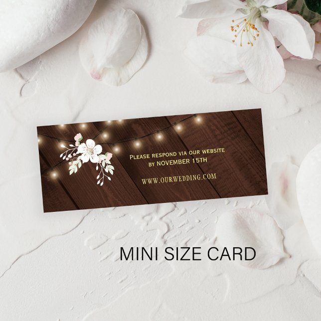 Winter Rustic Floral Wedding Website RSVP Insert (Creator Uploaded)