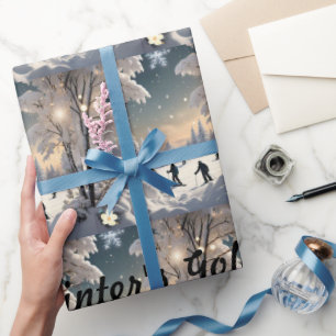 "Winter’s Gentle Embrace" Wrapping Paper
