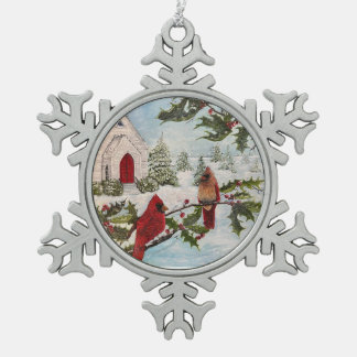 “Winter’s Peace” Snowflake Framed Ornament