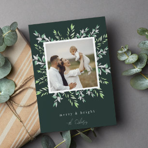 Winter Sage   Merry Christmas Holiday Photo Card